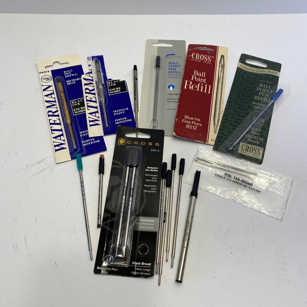 Cross‎ Waterman Pen Refill Lot Multicolor Archival Ink Black Blue